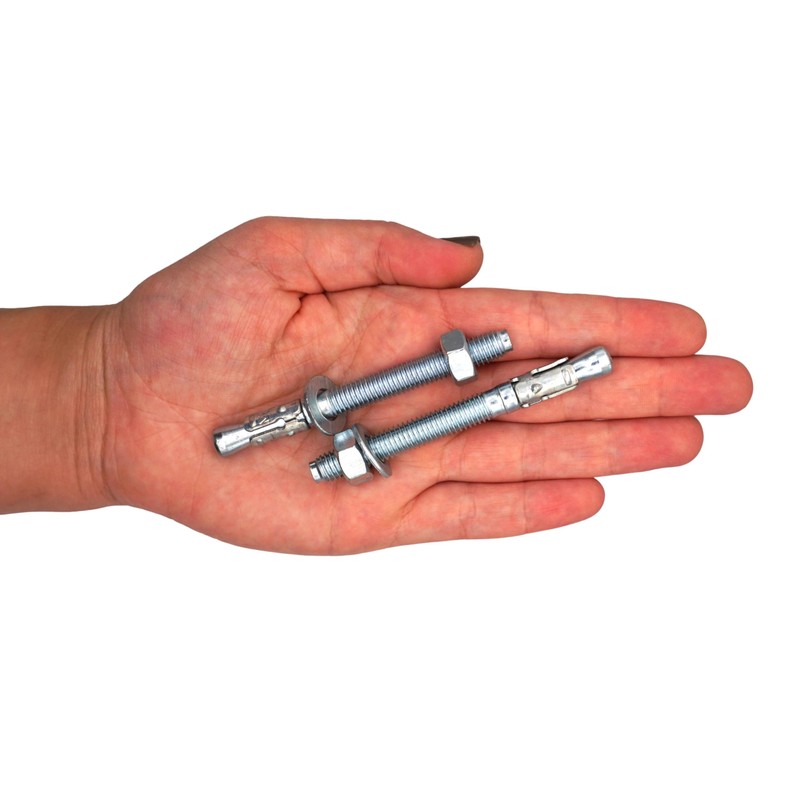 SKIR'CO (Pack of 10) Galvanised Wedge Anchors M8 x 80