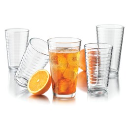 Libbey Hoops 16-Piece Tumbler and Rocks Glass Set