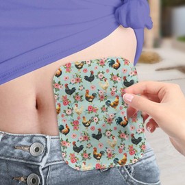 Rnyleeg Ostomy Pouch Covers for Women Chicken Flower Pattern Ostomy Bag Covers 1 Pack Stretchy Ostomy Ileostomy Accessories