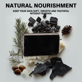 Princess Belle Pine Tar Soap, Exfoliating Soap for Men, Natural Soap Bar for Dry Skin, Body Soap Bars for Gently Cleaning and Moisturizing