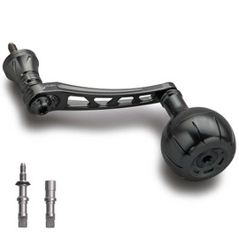HEIGHTEN Adjustable 2.6-2.8 inches (65-70 mm) Reel Handle with 1.4 inches (35 mm)/1.5 inches (38 mm)/1.7 inches (42 mm) Knob, Compatible with Shimano and Daiwa Spinning Reels, Chrysant Series (42mm