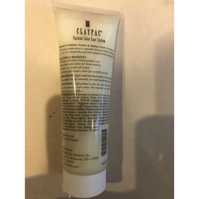 Altobella Claypac Botanical Solutions Texture & Styling Cream 4oz. Old
