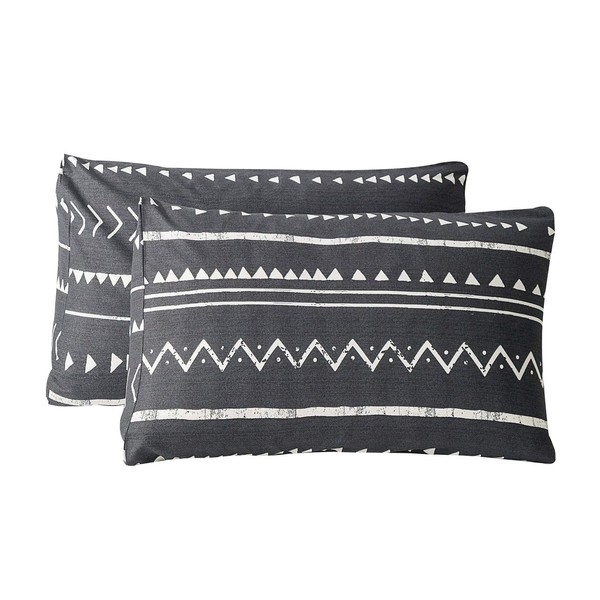 SUSYBAO 100% Cotton Pillowcases King Size Set of 2 Black
