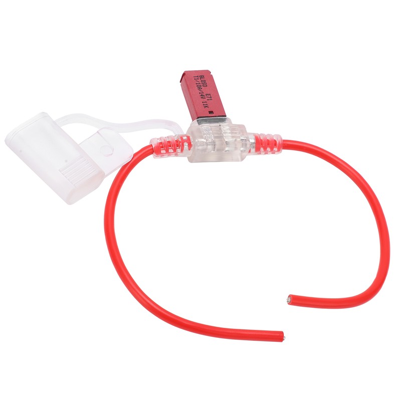 31.5cm 12AWG Car Fuse Holder TPE PVC with Manual Reset