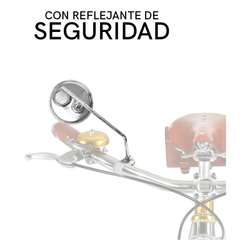 Espejos Redondos Retrovisores Para Bicicleta Con Reflejante