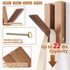 KYIAANY Foldable Wall Hooks 2Pack: Rustic Wooden Coat Hooks Mounted