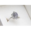 K KOUOKU Ancient Hearkimer Diamond Ring, 18K Gold Plated, Silver,