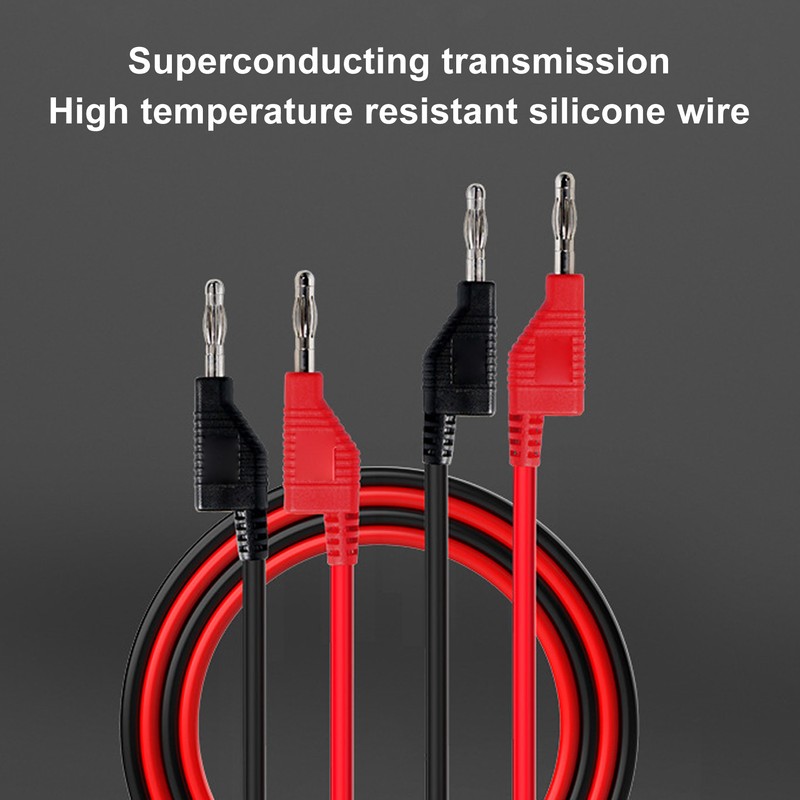 Banana Plug Silicone Test Leads Kit 2000V 20A 18AWG 4mm