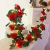 20LED 7.5ft Artificial Flower Rose Vine String Lights, Battery Powered