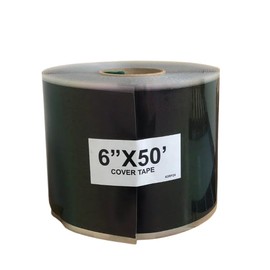 LOTTES Black 6" x 50' EPDM 60 mil P&S Cured Rubber Cover Tape, 10 Times Stronger Than Regular P & S Flashing