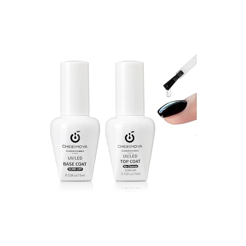 CHERIMOYA Base Coat y Top Coat Gel Set 15ml*2 UV