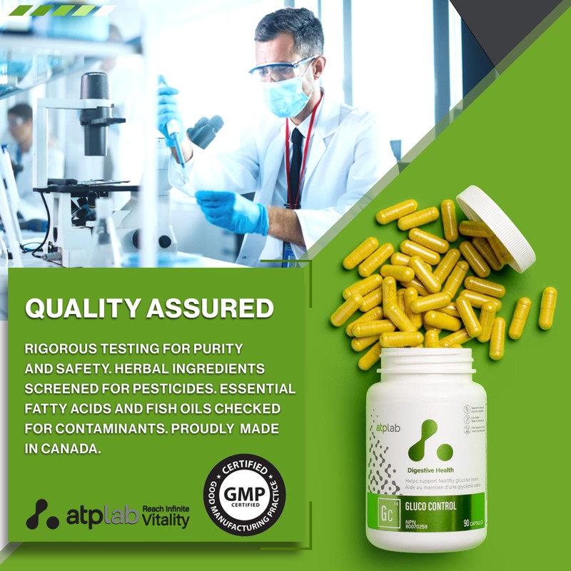ATP LAB - Gluco Control 90 Capsules - Digestive Health