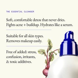 L'AMARUE Essential Cleanser, 8 fl oz: Gentle Daily Skincare Face Wash, Anti-Acne, Hydrating and Moisturizing, and Anti-Aging with Ceramides and Antioxidants | Vegan & Cruelty-Free for All Skin Types