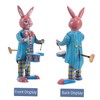 Hohopeti Retro Toy Rabbit Drummer Robot Iron Crafted Music Toy