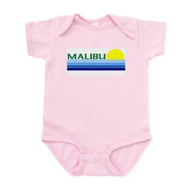 CafePress Malibu, California Infant Bodysuit Cute Infant Bodysuit Baby Romper Petal Pink
