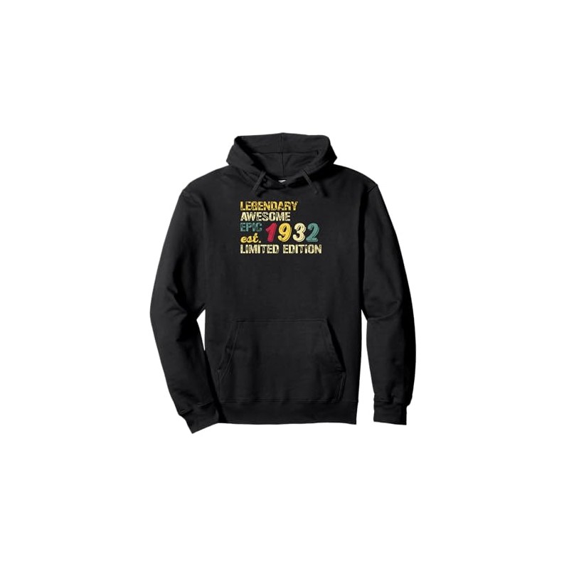 Legendary Awesome Epic Birthday Gift 1932 Limited Edition Pullover Hoodie