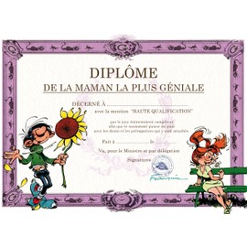 Gaston Lagaffe GLDP-7010 Double Card with Envelope Miss Mademoiselle Jeanne Sunflower Je t'aime (French Language) for Birthday or Mother's Day GLDP-7010