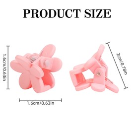 TERSE Mini Flower Hair Clip for Women Girls - 50Pcs Colorful Baby Hair Clips Cute Small Hair Clips Mini Claw Clips Strong Grip Toddler Hair Clips Hair Accessories for Hair Styling