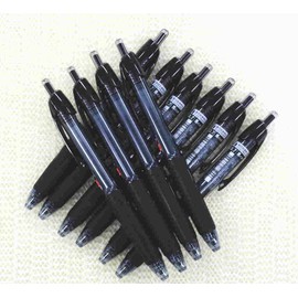 Uni-ball Power Tank Ballpoint Retractable & Fine Ballpoint Pen Rubber Grip Type-0.7mm-black Ink-value Set of 10