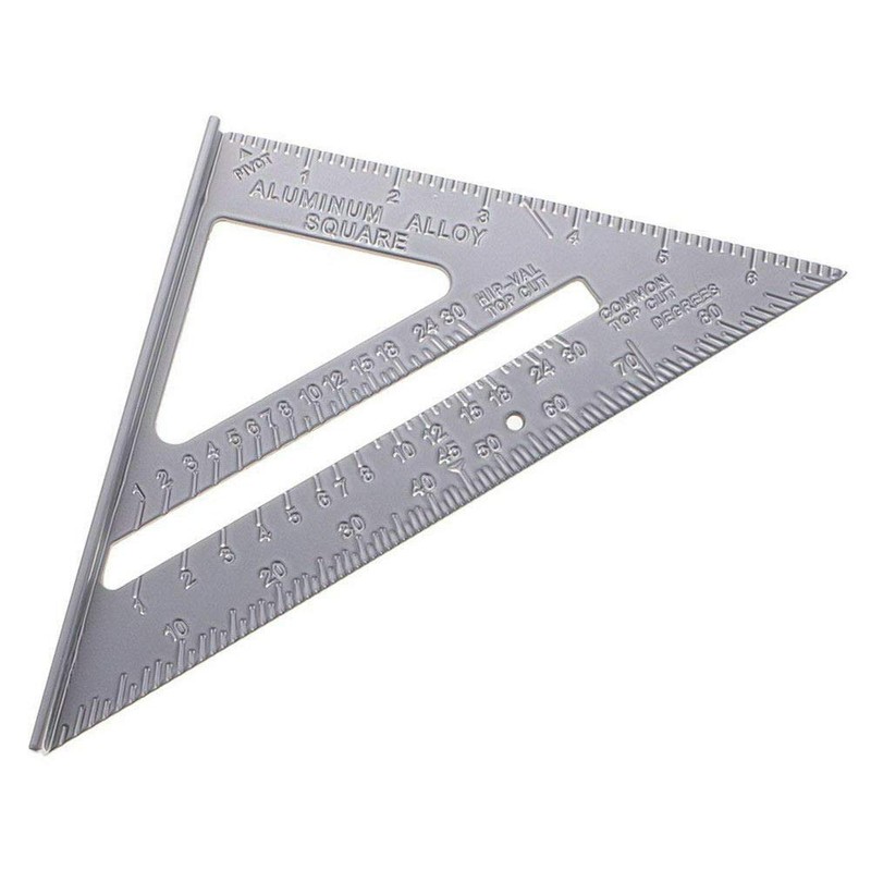 Square, Measure Triangle Aluminum Alloy Roofing Square 7" Rafter Angle