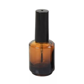 Burmax Empty Amber Glass Nail Polish Bottle 15 ml / 0.5 oz - 3 PCS - DLC370-3