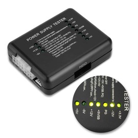 20/24-pin Power Supply Tester for ATX/SATA/HDD/FLOPPY, Black