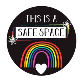 This is A Safe Space Magnet, Magnetic Decals for Cars, Refrigerators, Lockers, Whiteboards, and More, Diversity and Inclusivity Inspirational Magnets for Classrooms, 5.5 Inches