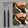 Prreal 2Pcs Black Beard Pen, Natural Beard Filler For men,
