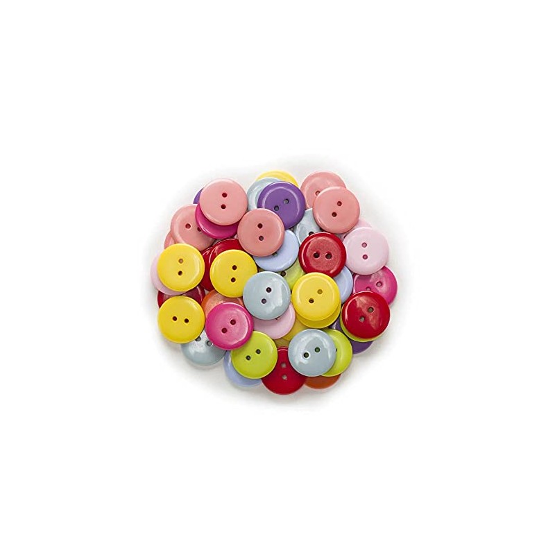 20 Pcs Round Resin Buttons for Scrapbooking Apparel Crafts DIY