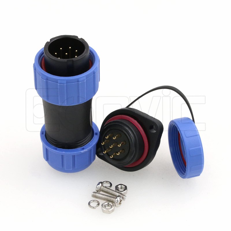 Eonvic HE21 8 Pin Waterproof Connector Aviation Circular Connector Threaded