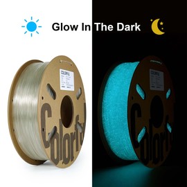 COLORFUL Red Luminous, Glow in The Dark PLA Filament 1.75mm,Strong Glow Effect 3D Printer Filament, for Most FDM Printer 1kg Spool (2.2lbs), Dimensional Accuracy +/- 0.05 mm,Glow Red