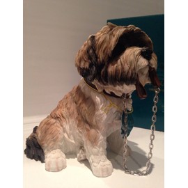 Sitting Shih Tzu Ornament Figure Figurine Model Gift Brown/White Leonardo Collection