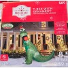 Gemmy 8.5ft Chistmas T-Rex Biting Ornament Christmas Inflatable