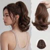 Montir ponytail clip-type celebrity ponytail wig 35cm, 1 piece, brown black / 몬티르 똥머리되는 집게형 연예인 포니테일 가발 35cm, 1개, 브라운 블랙