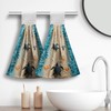 Cneztholim Sea Turtle Hanging Kitchen Towels Summer Ocean Tie Towels