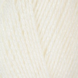 Robin premium acrylic double knit yarn, shade 040, White