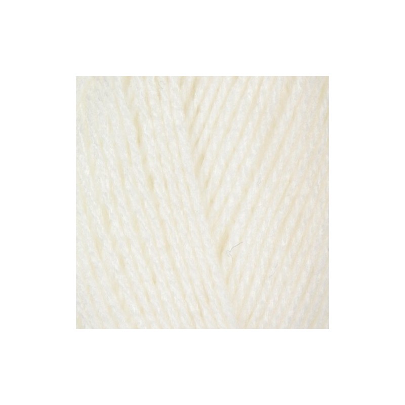 Robin premium acrylic double knit yarn, shade 040, White