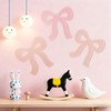 Maysing 3 Pcs Boho Bow Wall Decor Pink Bow Nursery