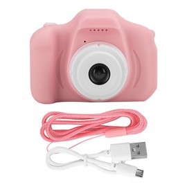 HD Cartoon Digital Video Camera Toy DIY Photos Video Recording for Children KidsPink