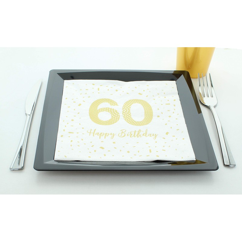 Sovie HORECA Tissue Napkin Happy Birthday 60 | 33 x
