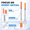 1ml Disposable Lab Syringes, 32Ga-1/4 Inch (6mm), Pack of 100
