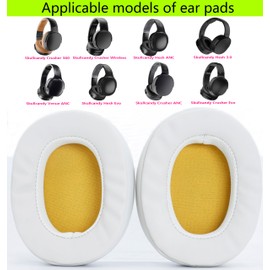 Replacement Ear pad Compatible with Skullcandy Crusher Wireless/Crusher360/Hesh3/Hesh ANC/Hesh Evo/Venue ANC/Crusher Evo/Crusher ANC Headset Ear pad (Off White)