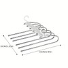 AIMALL Stainless Steel Pants Rack, Folding Telescopic Multifunctional Anti-Slip Wardrobe