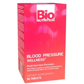 Bio Nutrition Blood Pressure Wellness 60 Tablets (2 Pack) Supports Healthy Blood Circulation | Calcium and Magnesium Essential Vitamins and Nutrients