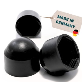 Yourkon Hexagonal Cover Cap, M14 Spanner Width 22 mm, Pack of 10, Black, Protective Cap for Screws, UV-Resistant, Weatherproof, Environmentally Friendly