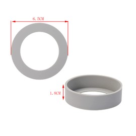 ONLYKXY 3pcs Silicone Bottom Pad for Thermos Cup 6.5CM OD 6.1CM Holder Insulation Mat Non-Slip Cup Mug Coaster (Gray)