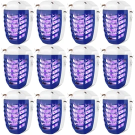 Qualirey 12 Pack Bug Zapper Indoor Plug in, Electric Zapper, Electronic Mosquitoes Killer, UV Bug Light Trap Indoor for Insects Bugs Gnats Moths, Fly Zapper for Living Room Home Office