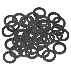 PATIKIL M20 Rubber Flat Washer, 120 Pack 20mm ID 30mm OD 3mm Thick Sealing Spacer Gasket Ring for Faucet Pipe Water Hose Fastener Bolt, Black