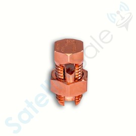 SatelliteSale UL-Listed High Strength Copper Grounding Split Bolt Connectors (5, AWG 4)
