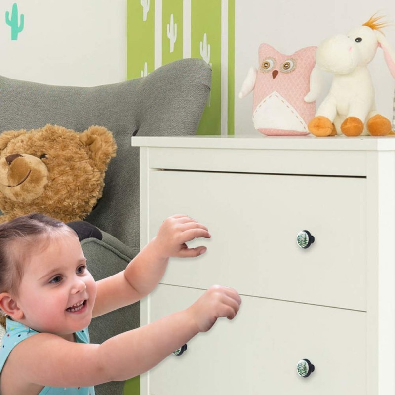 Woodland Forest Green Earth Tones Rustic Print Cabinet Dresser Knobs